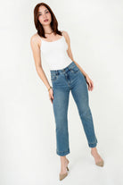Pantalón Recto Denim Clásico