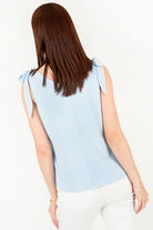 Blusa Gasa Crepé con Lazos en los Hombros