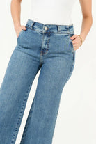 Pantalón Palazo Denim con Bolsillos Laterales