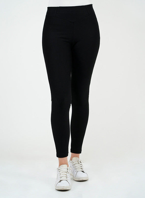 Leggins Tela Loma con Pretina Pentagonal Invertida