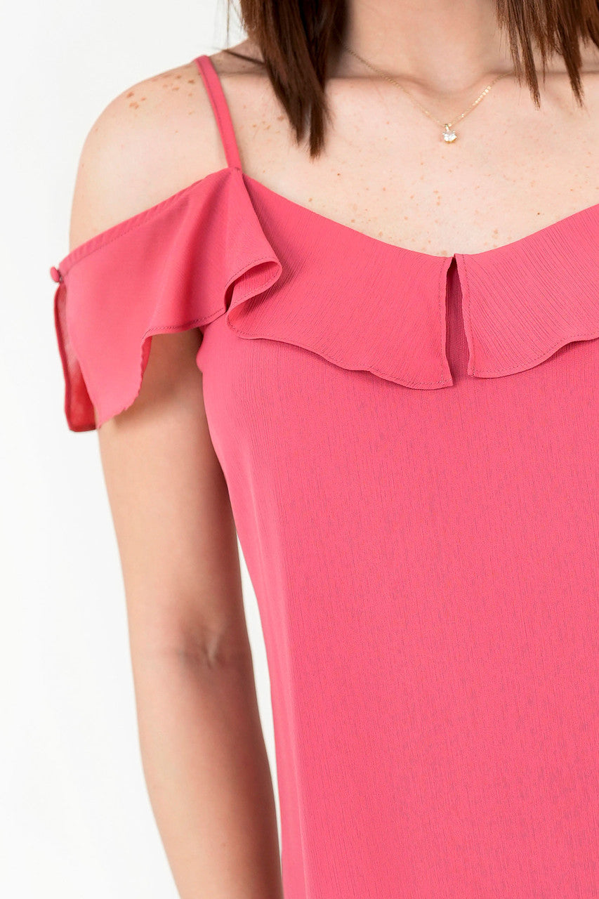 Blusa Gasa Hindú con Ruffle