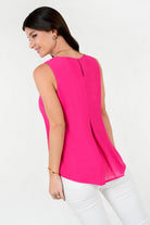 Blusa Gasa Craquelada Escote Ojal con Bastón