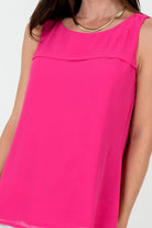 Blusa Gasa Craquelada Escote Ojal con Bastón