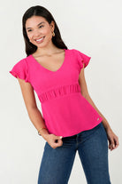 Blusa Vienna Chanel Manga Campana Escote V