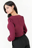 Blusa Manga Larga Escote V