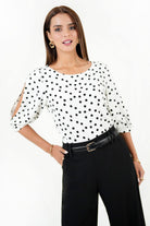 Blusa Manga 3/4 Abullonada