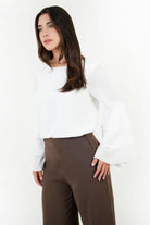 Blusa Manga Larga Gasa Crepe