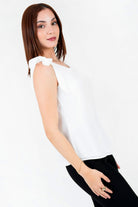 Blusa Gasa Crepé con Lazos en los Hombros