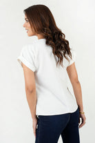 Blusa Mara Escote Ojal con Bolillo Calado
