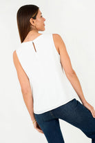Blusa Gasa Crepé Escote Ojal con Lazo
