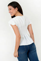 Blusa Vienna Chanel Manga Campana Escote V