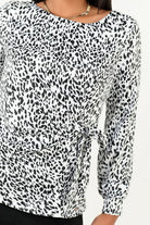 Blusa Manga Larga Satin Estampado