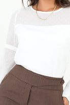 Blusa Manga 3/4 con Manga Abuchonada