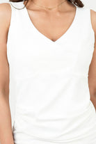 Polo Licra Spandex Escote V con Fruncido