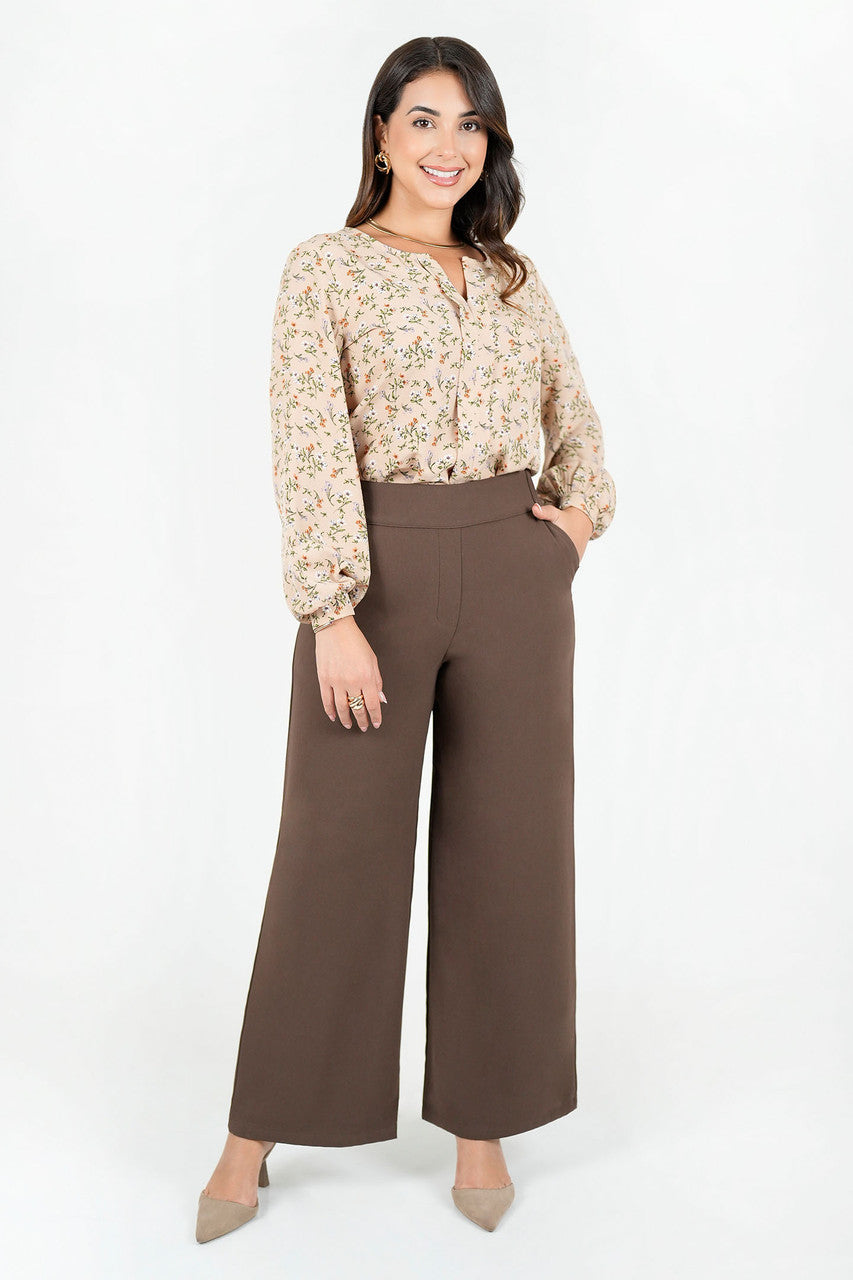 Pantalón palazo en Verona Crepe