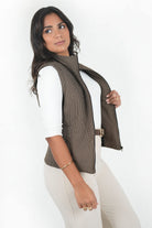 Chaleco corto acolchado Mini Vichi con cuello alto