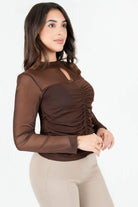 Polo Manga Larga Mesh Cuello Alto
