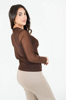 Polo Manga Larga Mesh Cuello Alto