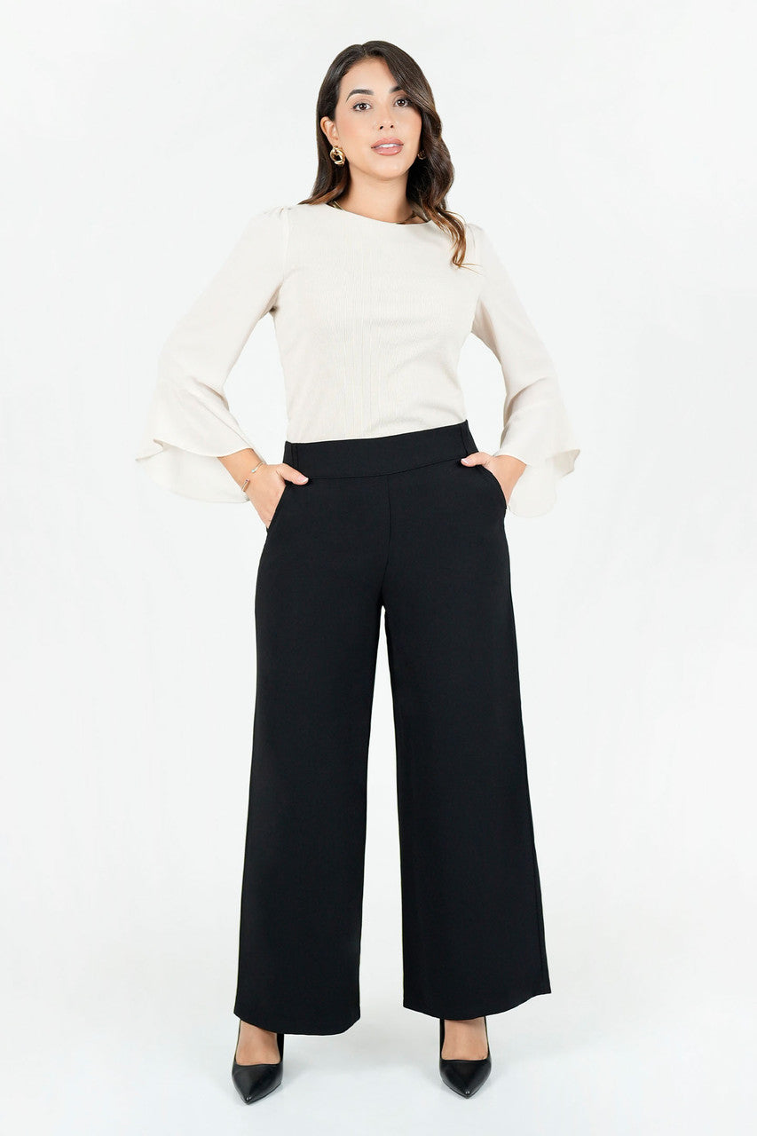 Pantalón palazo en Verona Crepe
