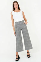 Pantalón Palazo Stone Pretina Elasticada con Bolsillos