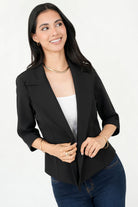 Chaqueta Manga 3/4 con Solapa de Muesca