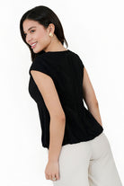 Blusa Manga Corta Seda Bali Manga Tulipán