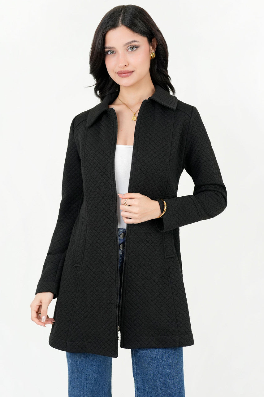 Chaqueta Larga Tela Bomber