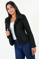 Chaqueta Corta Paño Carnero con Cuello Sport