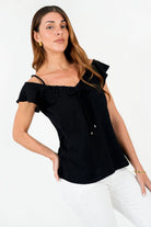 Blusa Vienna Labrada Off Shoulder Escote V