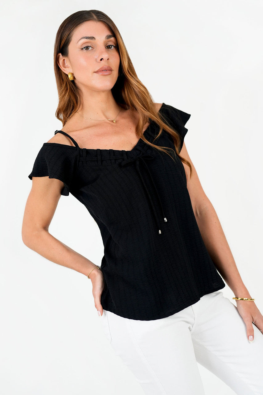 Blusa Vienna Labrada Off Shoulder Escote V