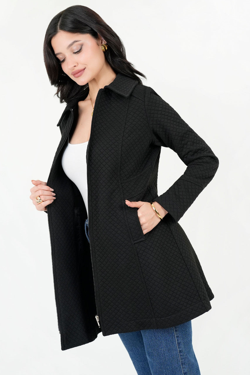 Chaqueta Larga Tela Bomber