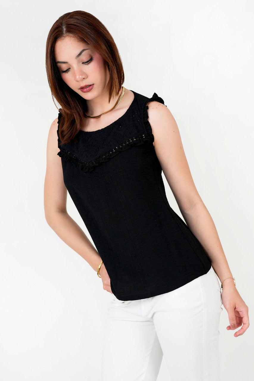 Blusa Vienna Brodery Canesú Bordado