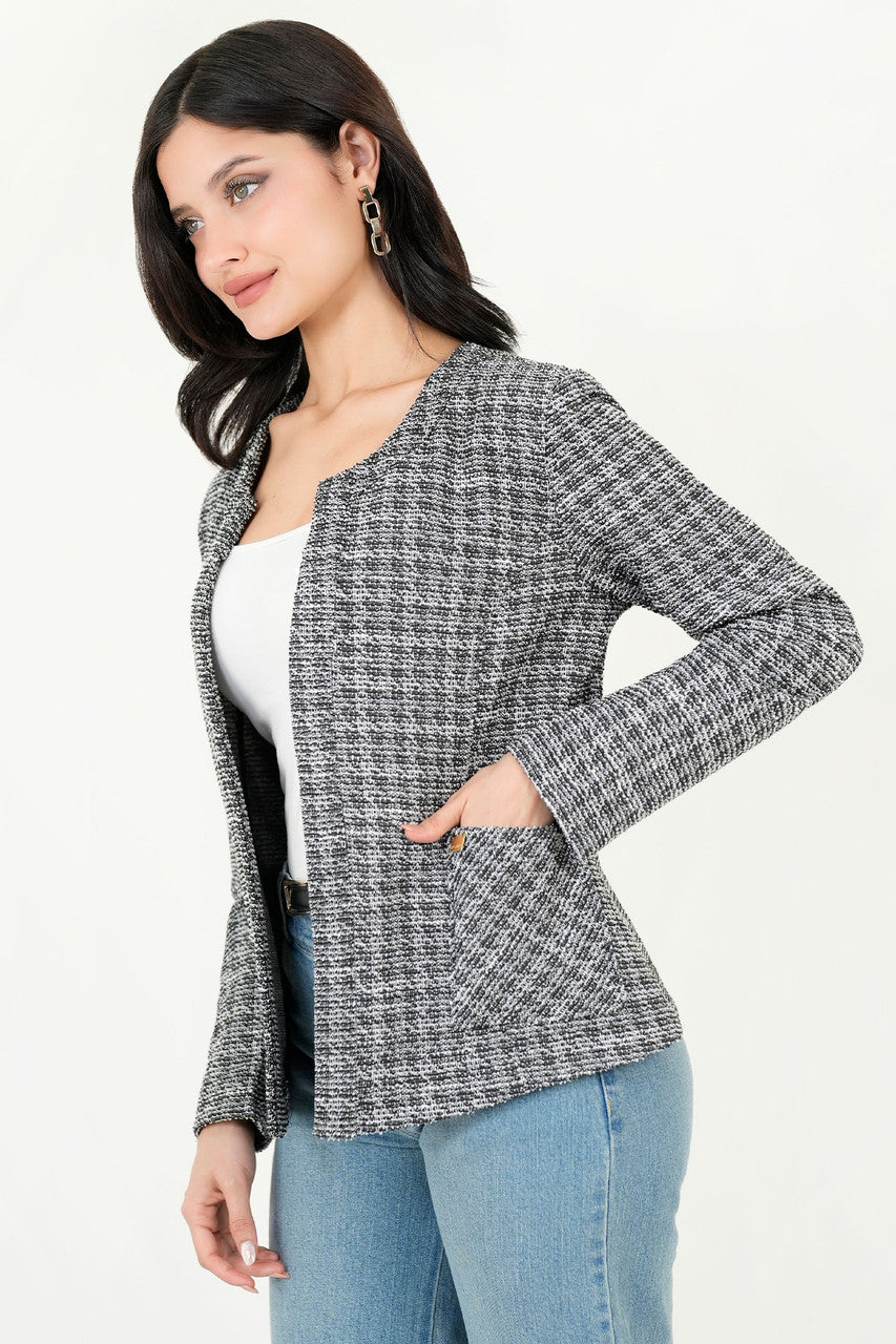 Chaqueta Chanel Bouclé con Cuello Neru Anatómico