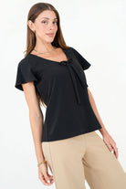 Blusa Manga Corta Campanita Seda Licrada