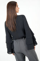 Blusa Manga Larga Gasa Crepe