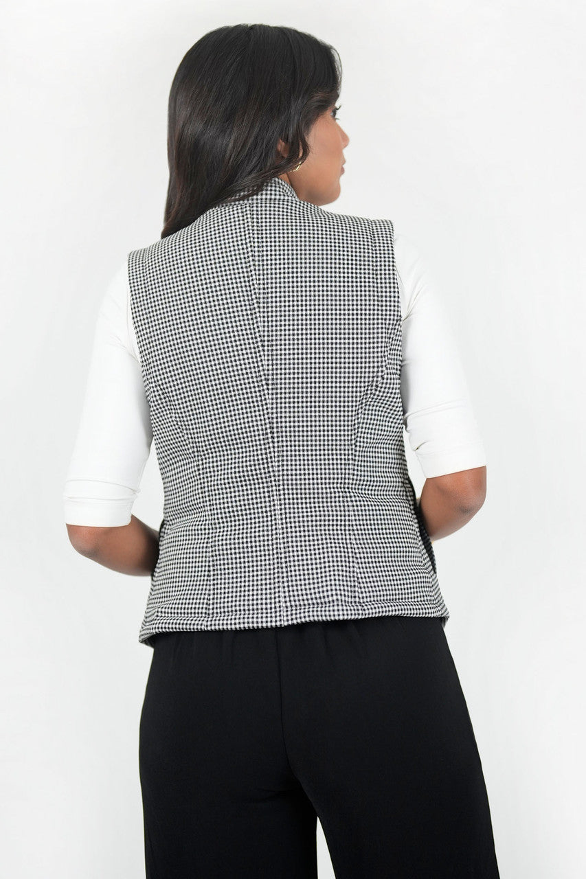 Chaleco corto acolchado Mini Vichi con cuello alto