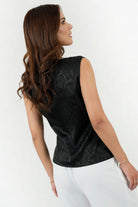 Blusa Escote Caída de Agua con Recogido Lateral