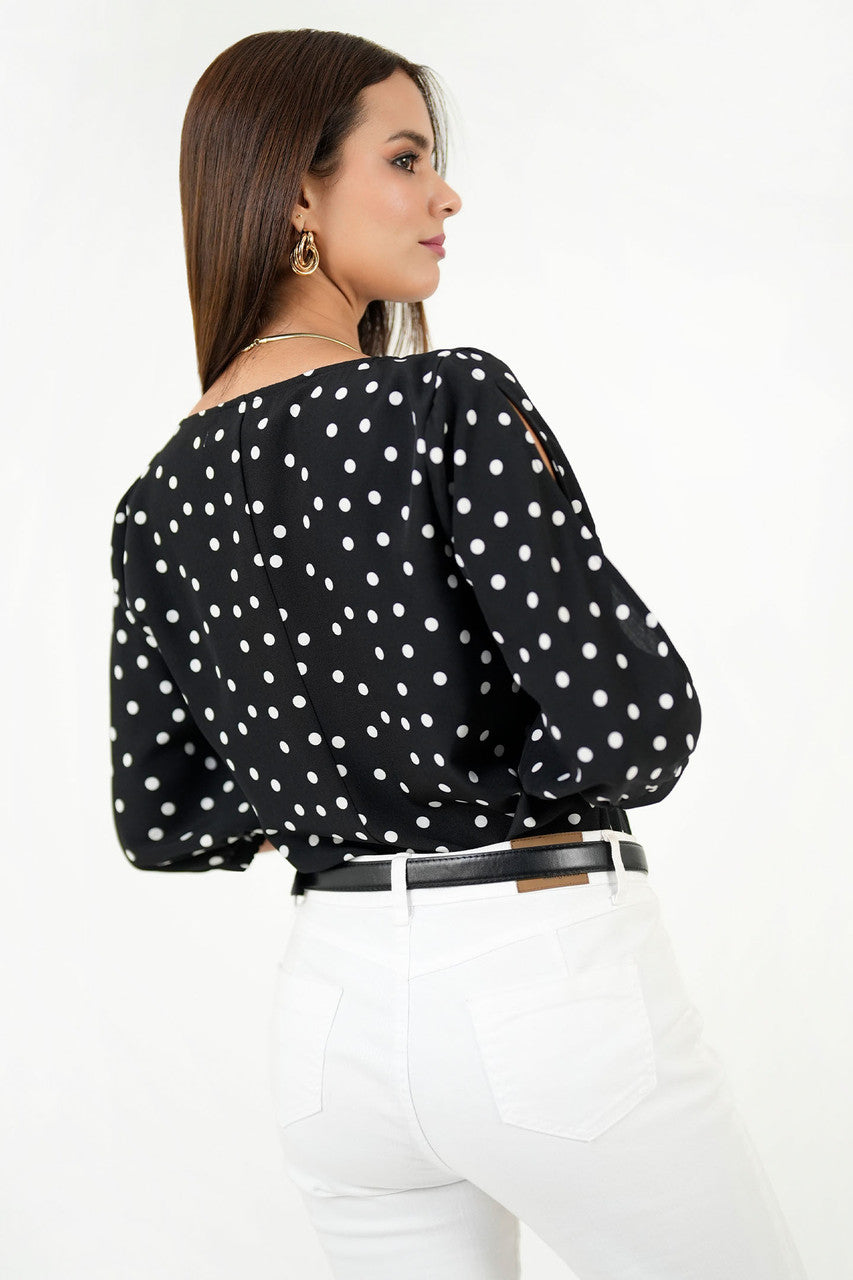 Blusa Manga 3/4 Abullonada