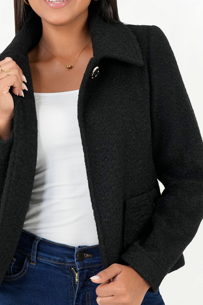 Chaqueta Corta Paño Carnero con Cuello Sport