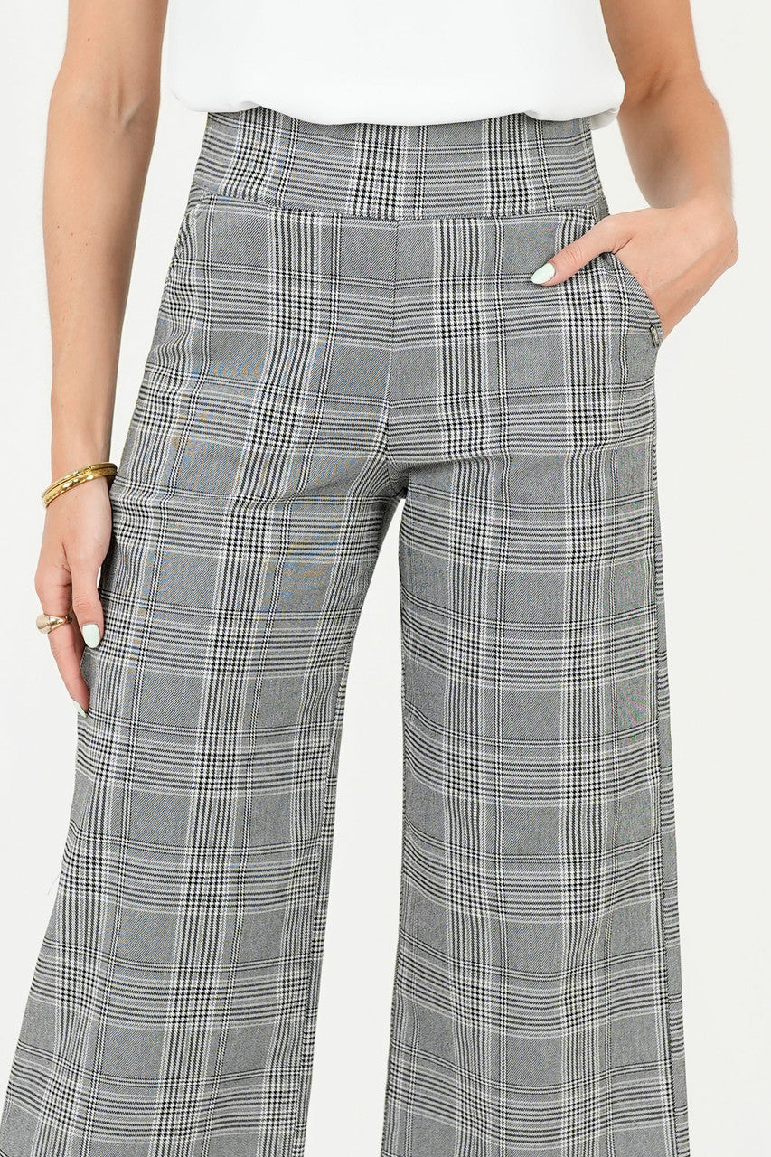 Pantalón Palazo Stone Pretina Elasticada con Bolsillos