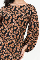 Vestido Corto Rayon Estampado Escote Ojal