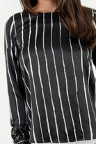 Blusa Manga Larga Satin Estampado