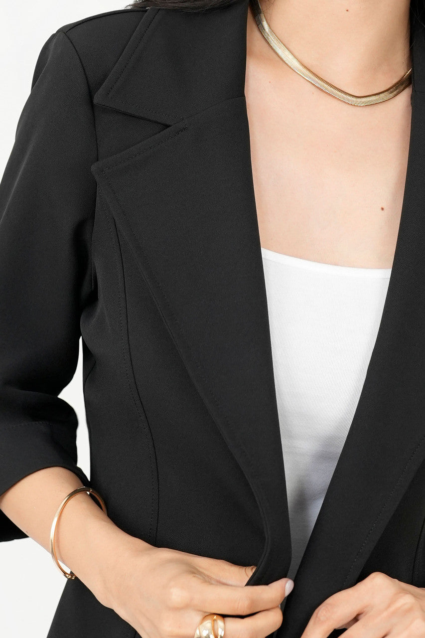 Chaqueta Manga 3/4 con Solapa de Muesca