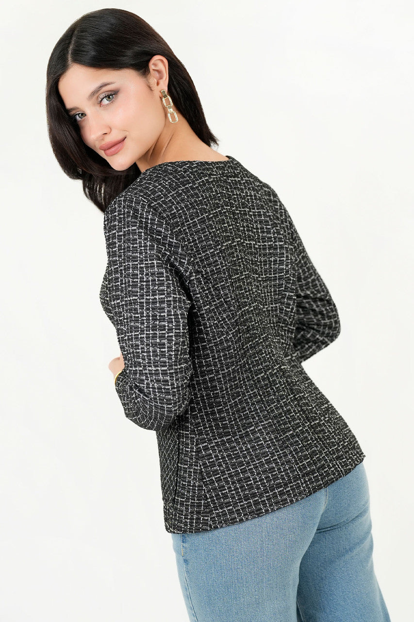 Chaqueta Chanel Bouclé con Cuello Neru Anatómico