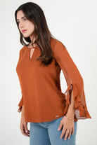 Blusa Manga Larga Gasa Plumetí