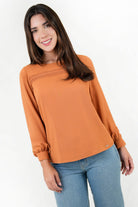 Blusa Manga Larga Gasa Crepe