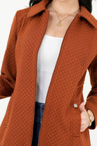 Chaqueta Larga Tela Bomber