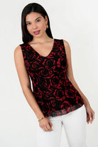 Polo Tull Estampado Escote V con Corte Bajo Busto