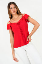 Blusa Vienna Labrada Off Shoulder Escote V