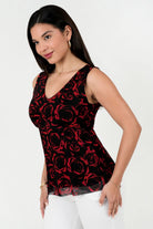 Polo Tull Estampado Escote V con Corte Bajo Busto